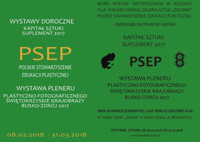 Zaproszenie do Galerii Zielona na wystawę Kapitał Sztuki PSEP