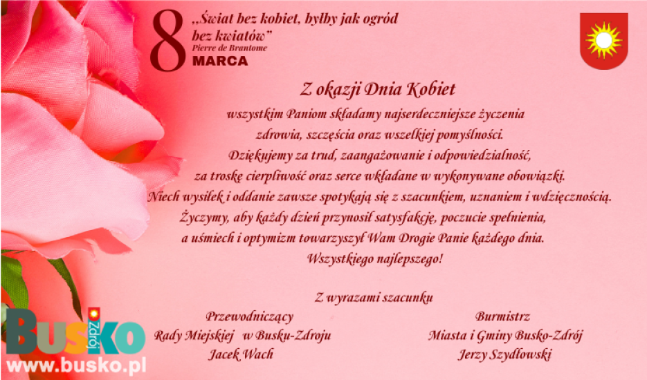 Życzenia z okazji Dnia Kobiet