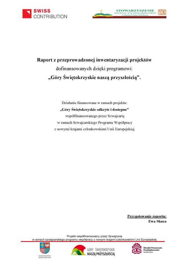 Raport z przeprowadzonej inwentaryzacji projektow