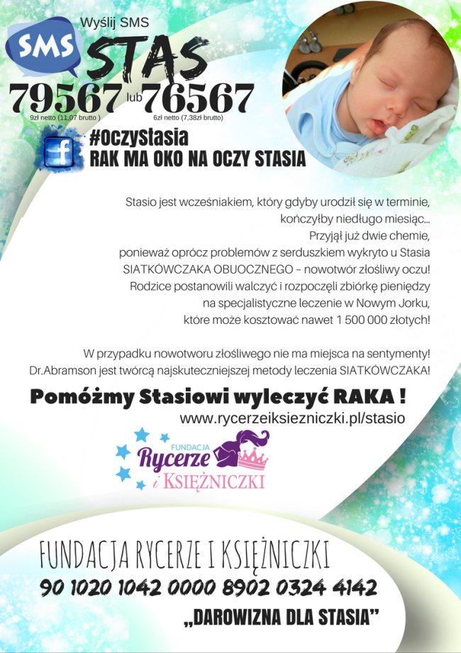 Staś Patrzałek ze Staszowa potrzebuje naszej pomocy!