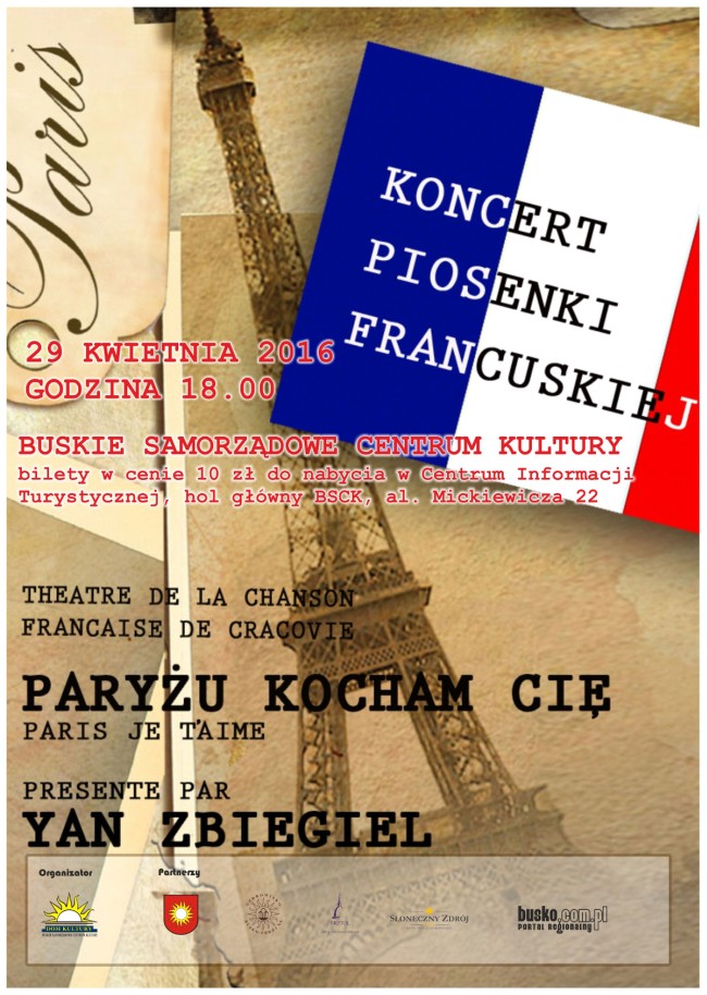 Koncert Piosenki Francuskiej "Paryżu Kocham Cię"