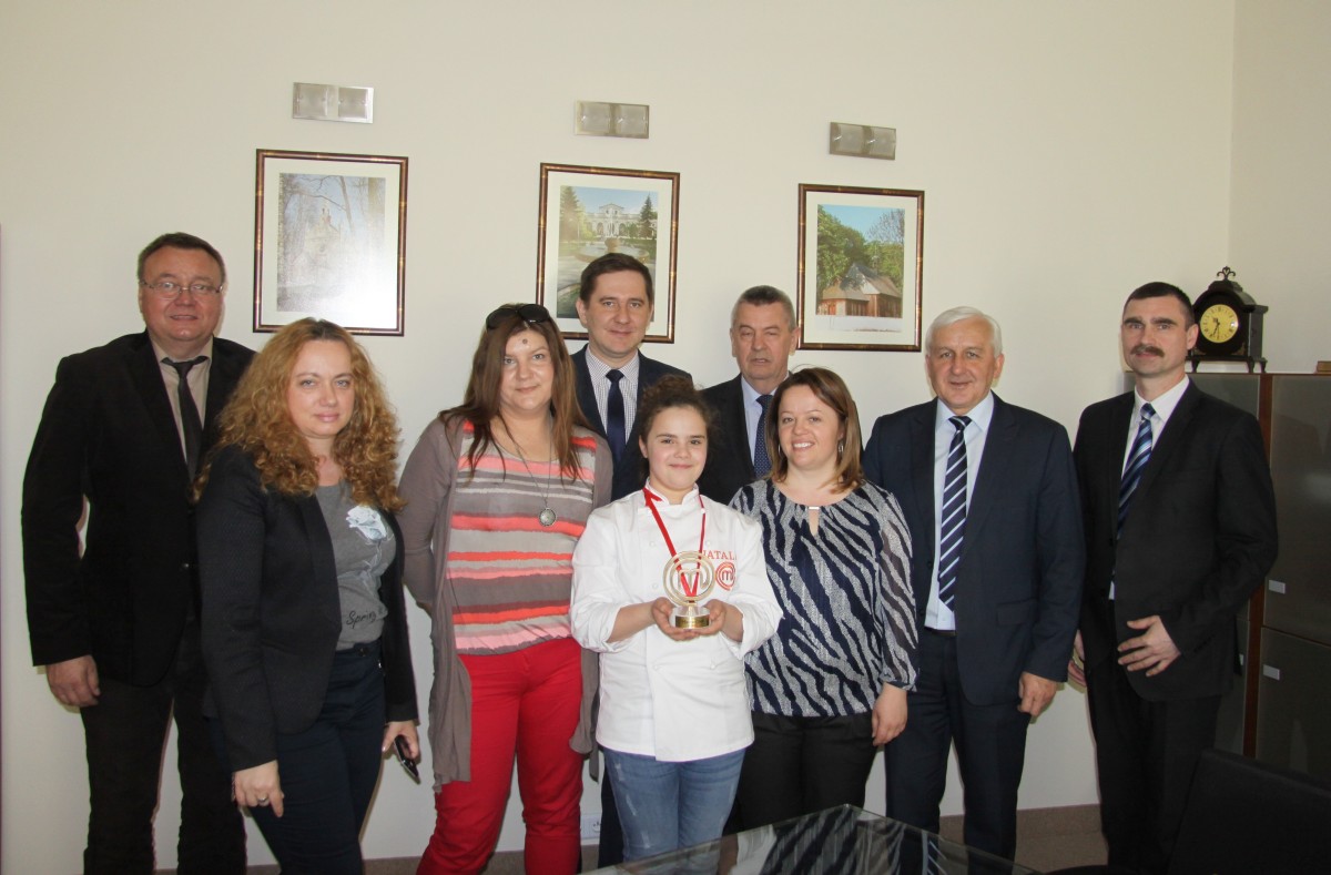Natalia Paździor zdobywczyni tytułu MasterChef Junior z wizytą u Burmistrza