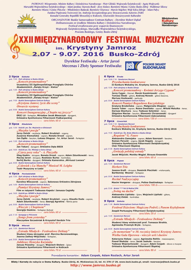 Aktualna, ostateczna wersja programu XX MFM im. K. Jamroz