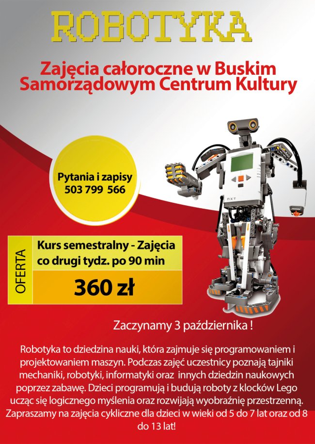 Całoroczne zajęcia z ROBOTYKI w BSCK