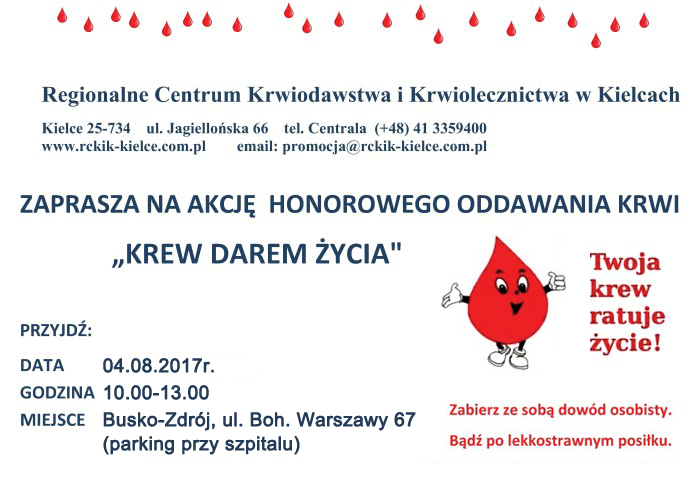 "KREW DAREM ŻYCIA" 