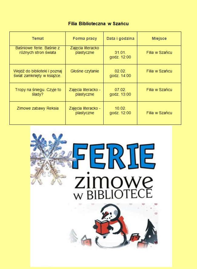 Ferie z biblioteką