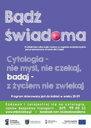 Zapraszamy na bezpłatne badania cytologiczne oraz mammograficzne