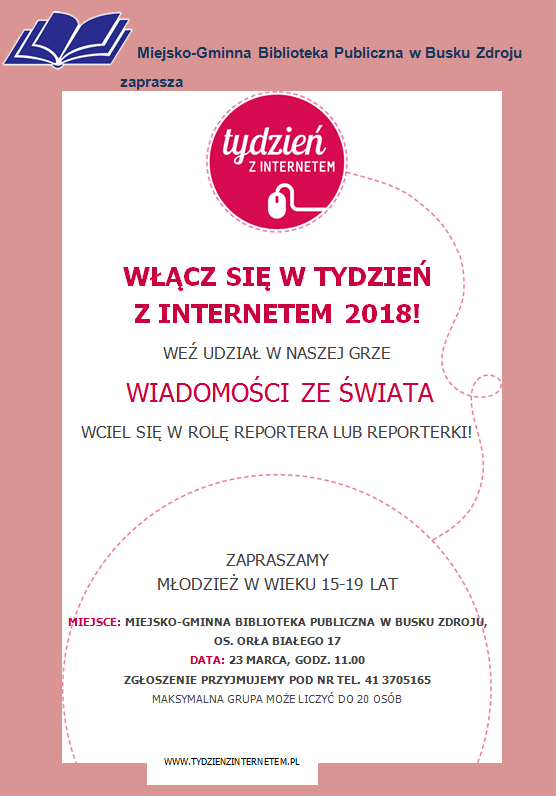  Zapraszamy na „Tydzień z internetem” 