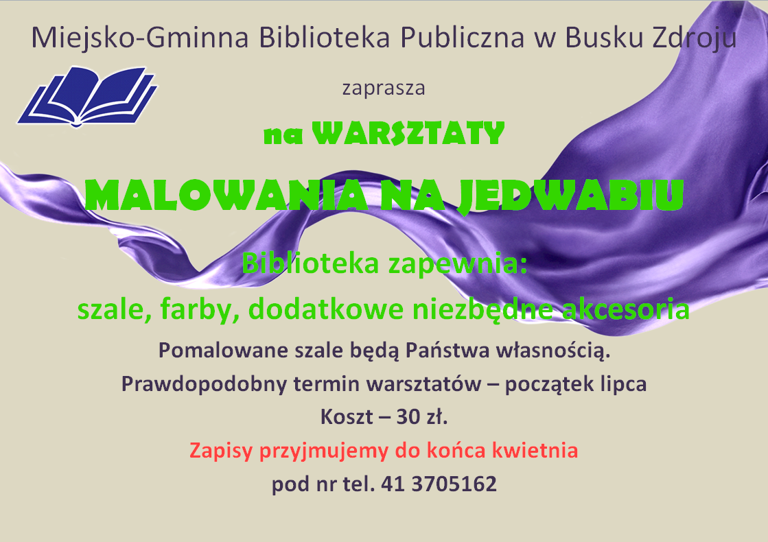  Warsztaty malowania na jedwabiu 