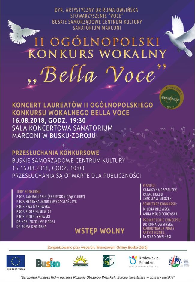 II ogólnopolski konkurs wokalny "Bella Voce"