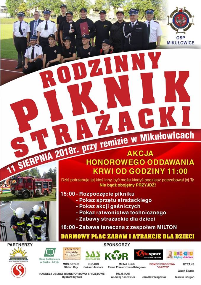 Zapraszamy na rodzinny piknik strażacki