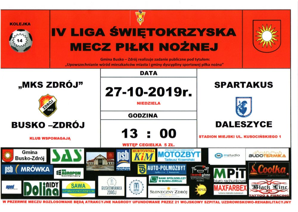 Zapraszamy na mecz piłki nożnej