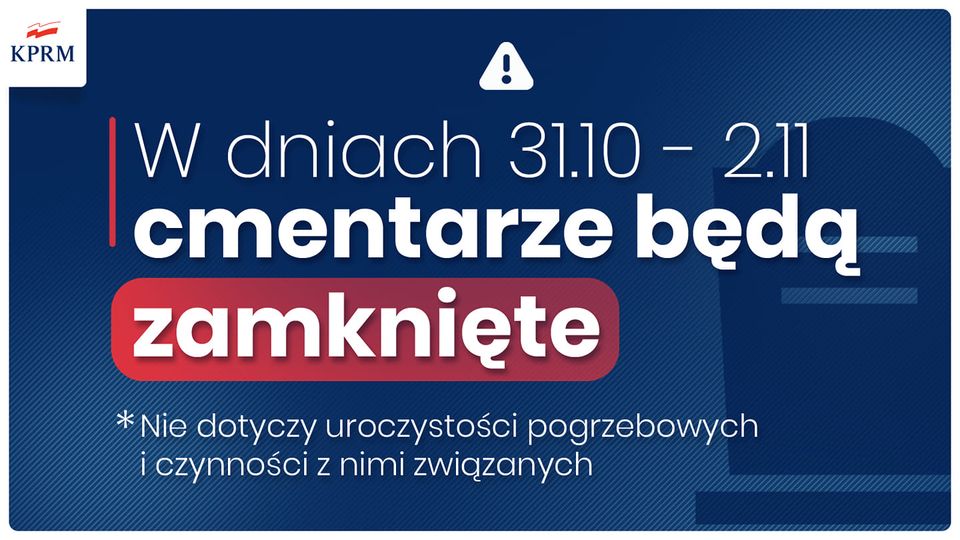 Cmentarze znajdujące się na terenie Miasta i Gminy Busko-Zdrój pozostają zamknięte