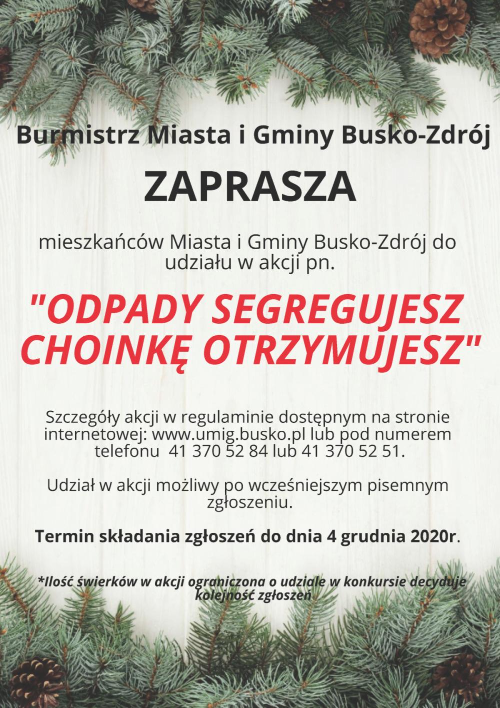 Odpady segregujesz choinkę otrzymujesz