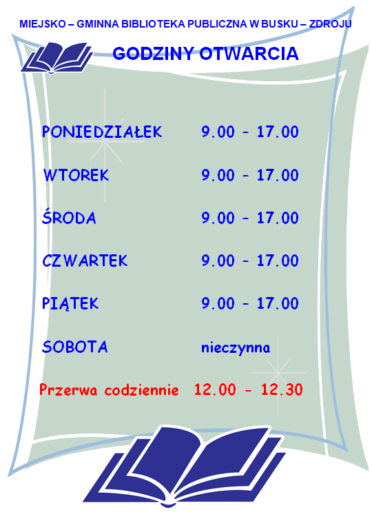 Godziny otwarcia grudzień