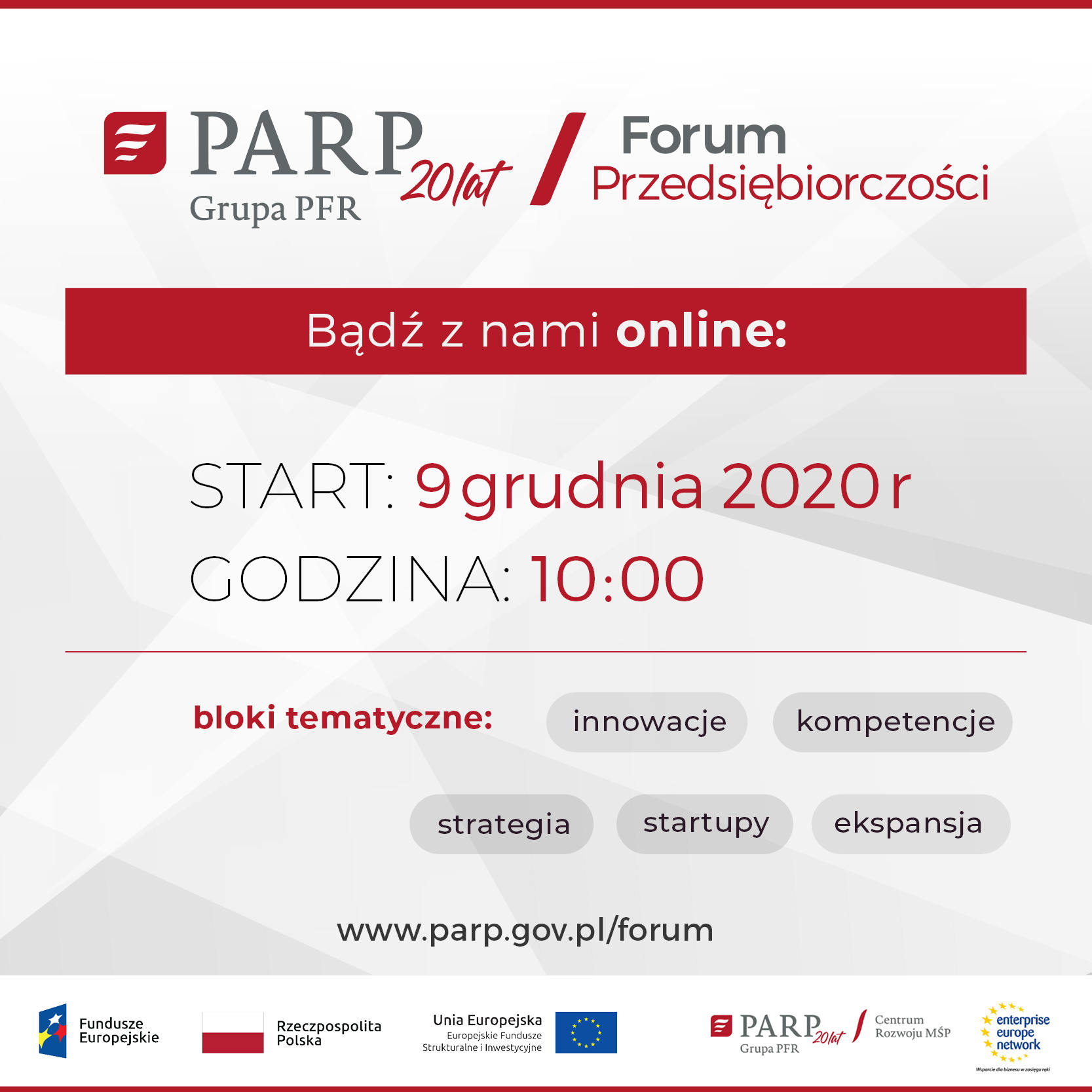 Forum Przedsiębiorczości PARP. Weź udział w wydarzeniu on-line!