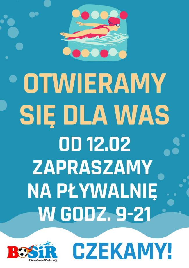  Zapraszamy na pływalnię w Busku-Zdroju!