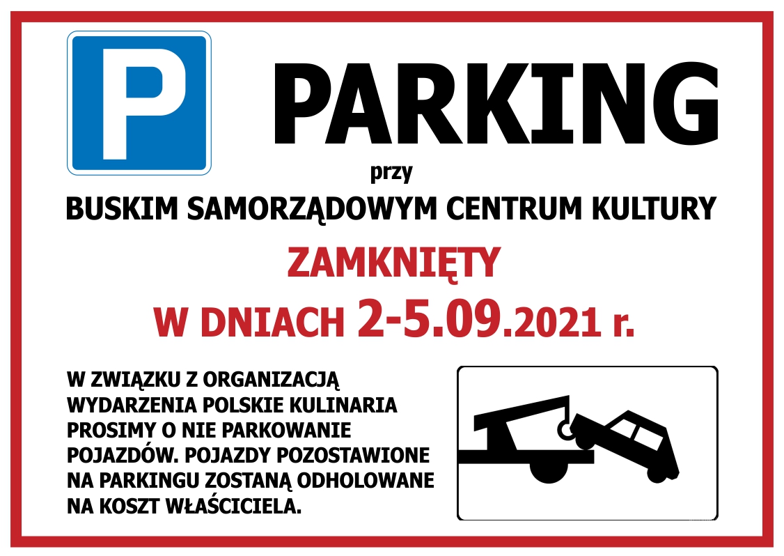 Uwaga! Parking przy BSCK zamknięty! 