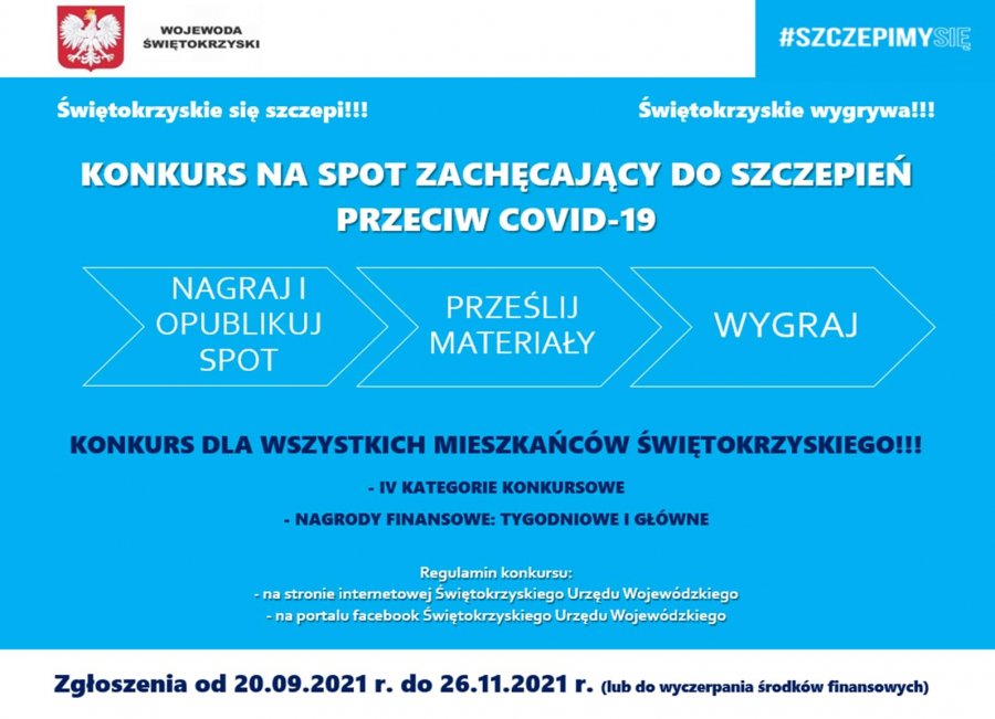 Konkurs na spot filmowy promujący szczepienia przeciwko COVID-19
