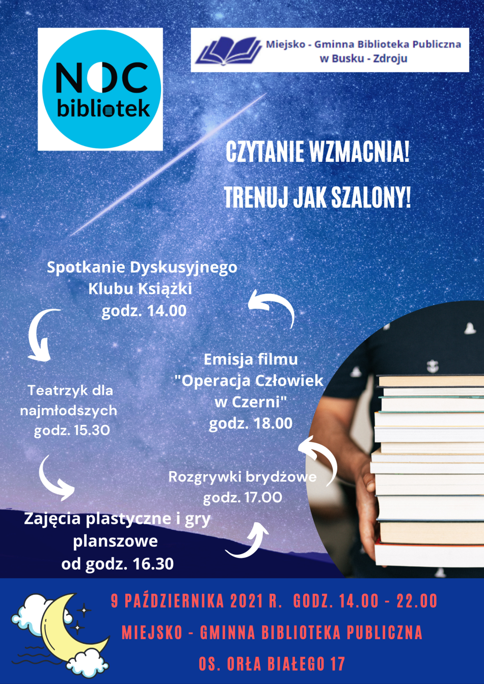 Serdecznie zapraszamy do wspólnego świętowania Nocy Bibliotek 2021!