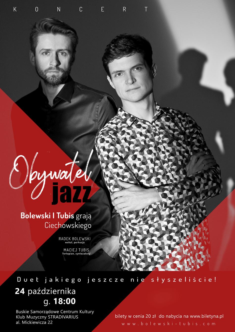 Plakat- Koncert Obywatel jazz - Duet jakiego jeszcze nie słyszeliście! 