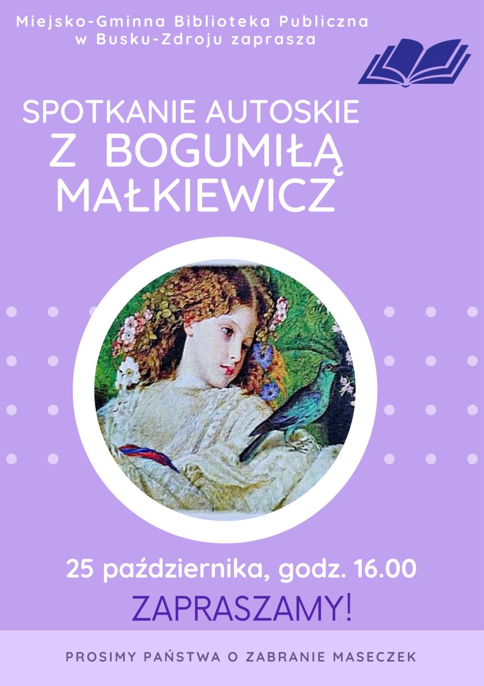 Spotkanie autorskie z Bogumiłą Małkiewicz