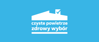 Grafika z hasłem Czyste powietrze - zdrowy wybór, promująca program "Czyste Powietrze"