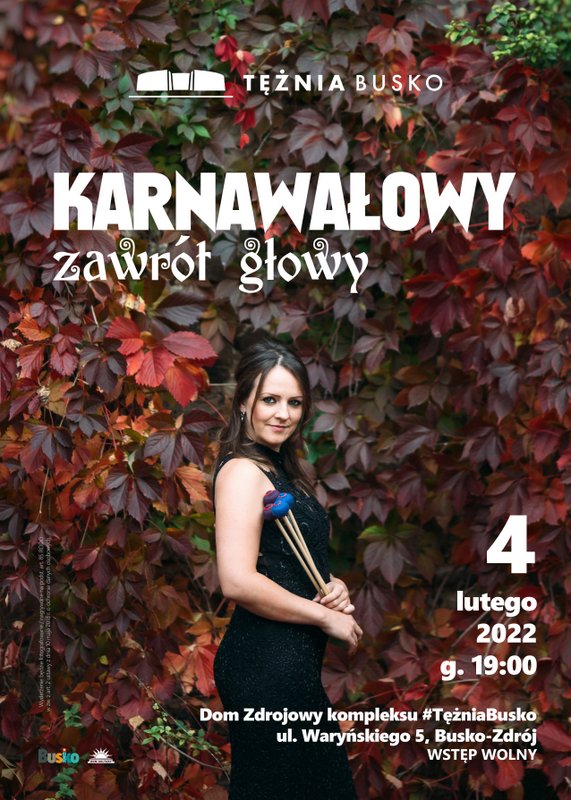 Plakat promujący koncert Karnawalowy Zawrot Glowy