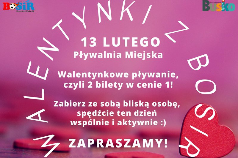 Grafika promująca walentynki w Bosir