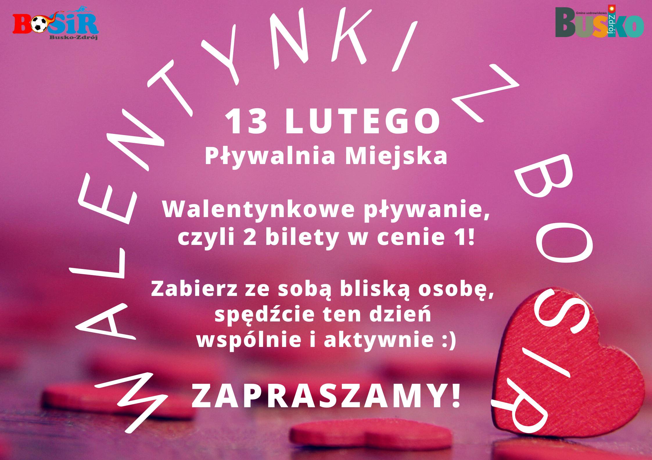 Grafika promująca walentynki w Bosir