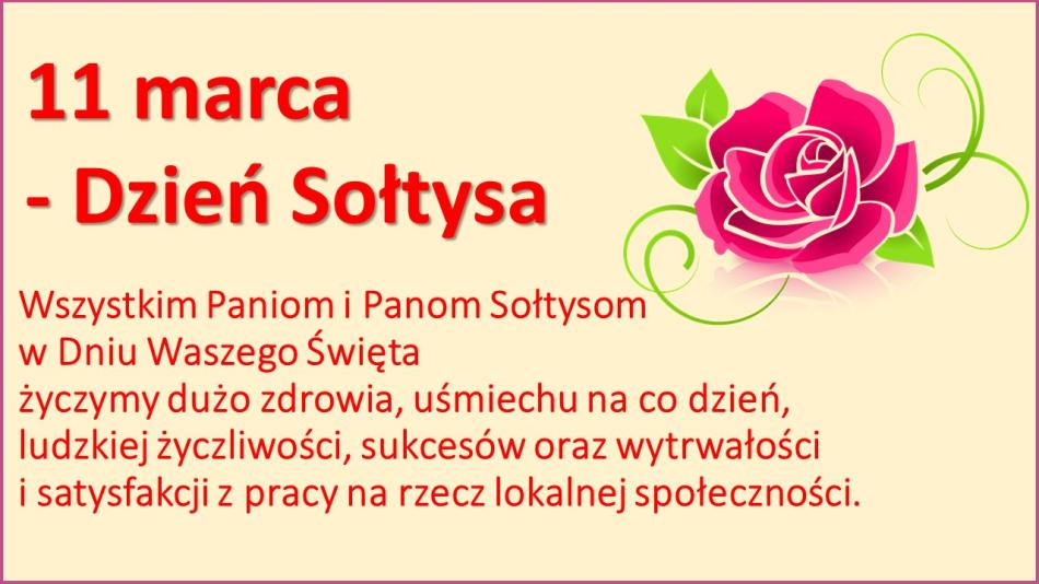 Życzenia z okazji Dnia Sołtysa