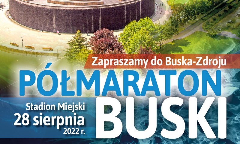 Grafika promująca Buski Półmaraton