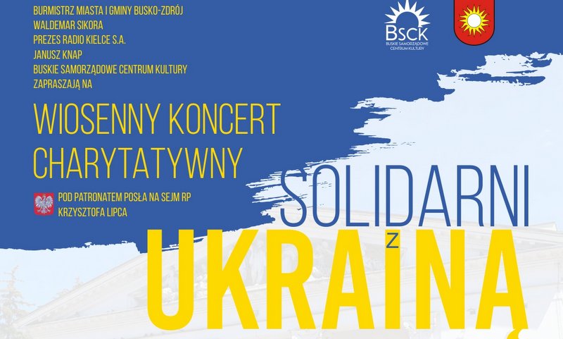 Grafika promująca koncert Solidarni z Ukrainą