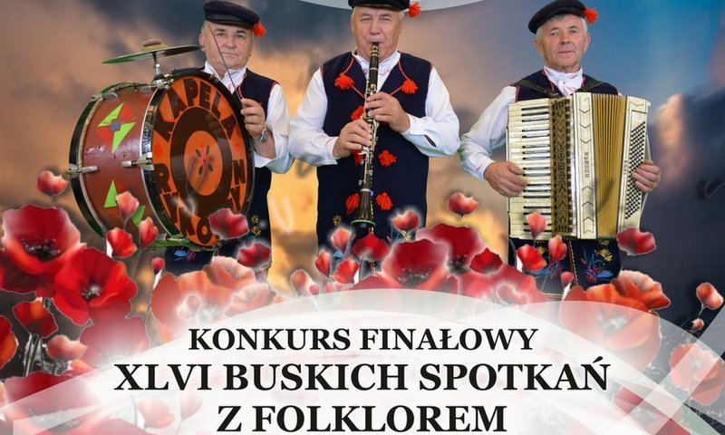 Grafika promująca Buskie Spotkania z Folklorem