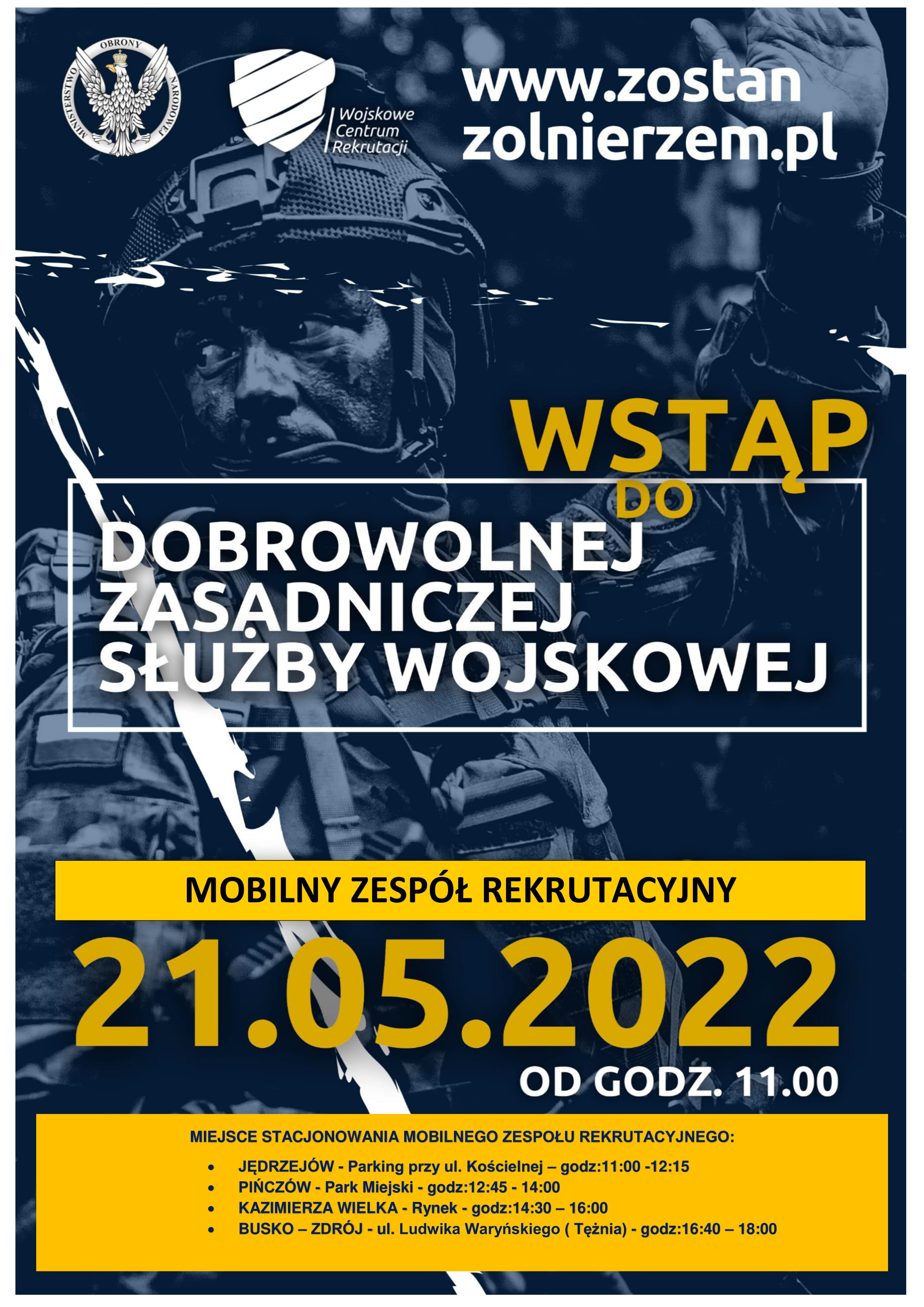 plakat promujący akcję Wstąp do wojska