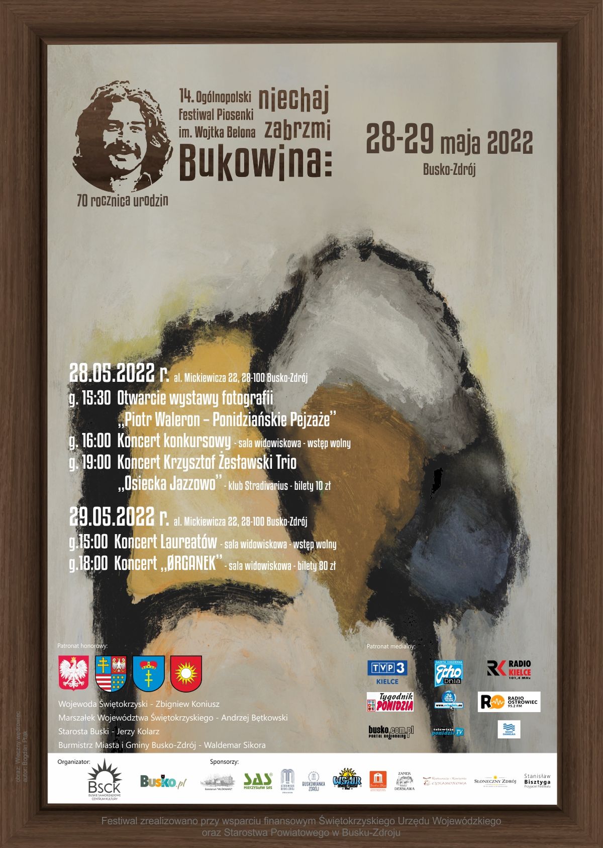 Plakat promujący festiwal Wojtka Belona