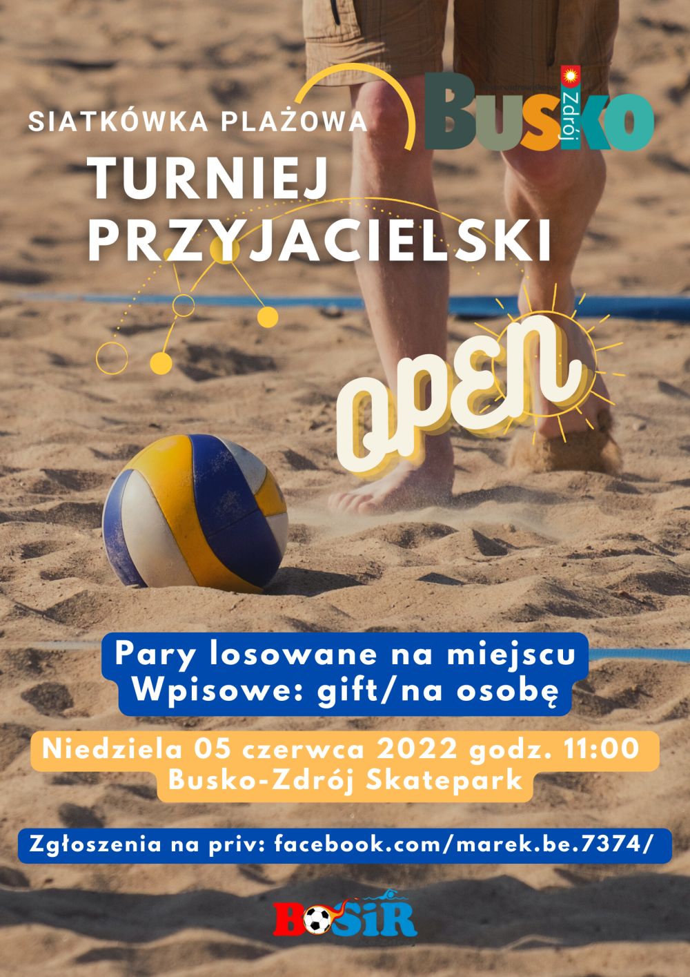 Plakat promujący Turniej Przyjacielski Open 05.06.2022