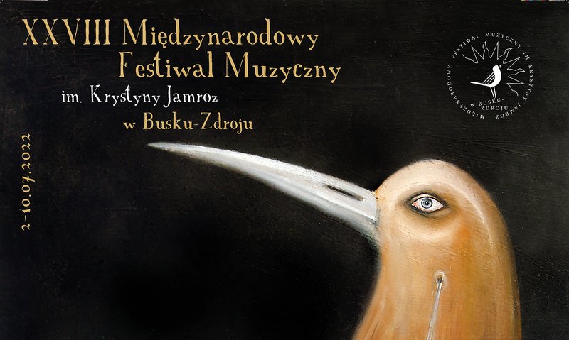 fragment plakatu artystycznego festiwalu im. Krystyny Jamroz