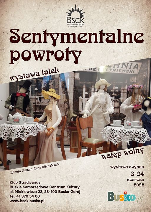 plakat informujący o wydarzeniu "Sentymentalne powroty"