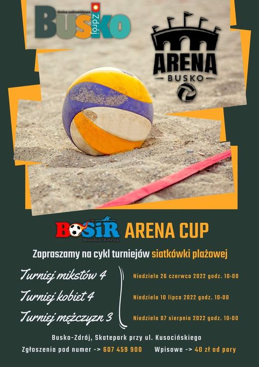plakat promujący turnieje piłki plażowej