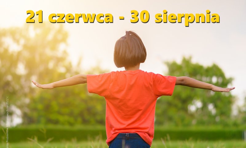 plakat promujący zajecia wakacyjne