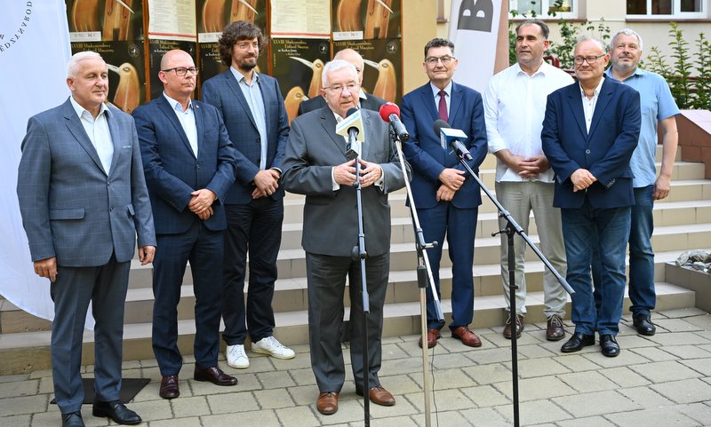 Uczestnicy konferencji prasowej dot. Festiwalu Krystyny Jamroz