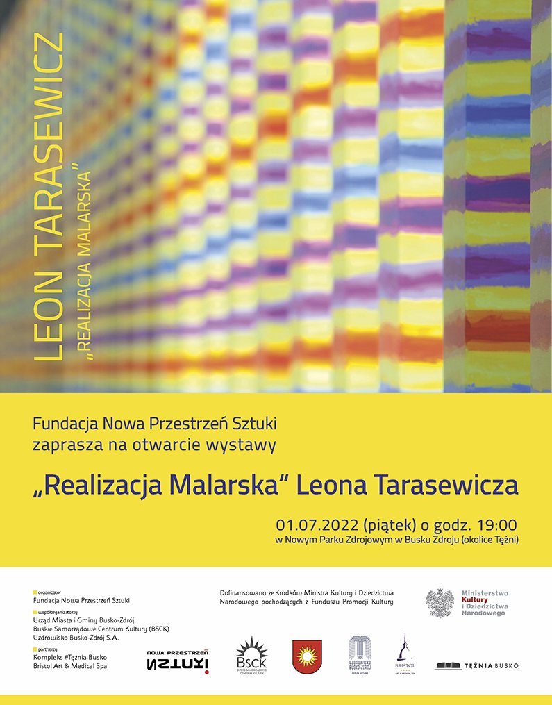 Grafika promująca instalację Leona Tarasiewicza w Busku-Zdroju