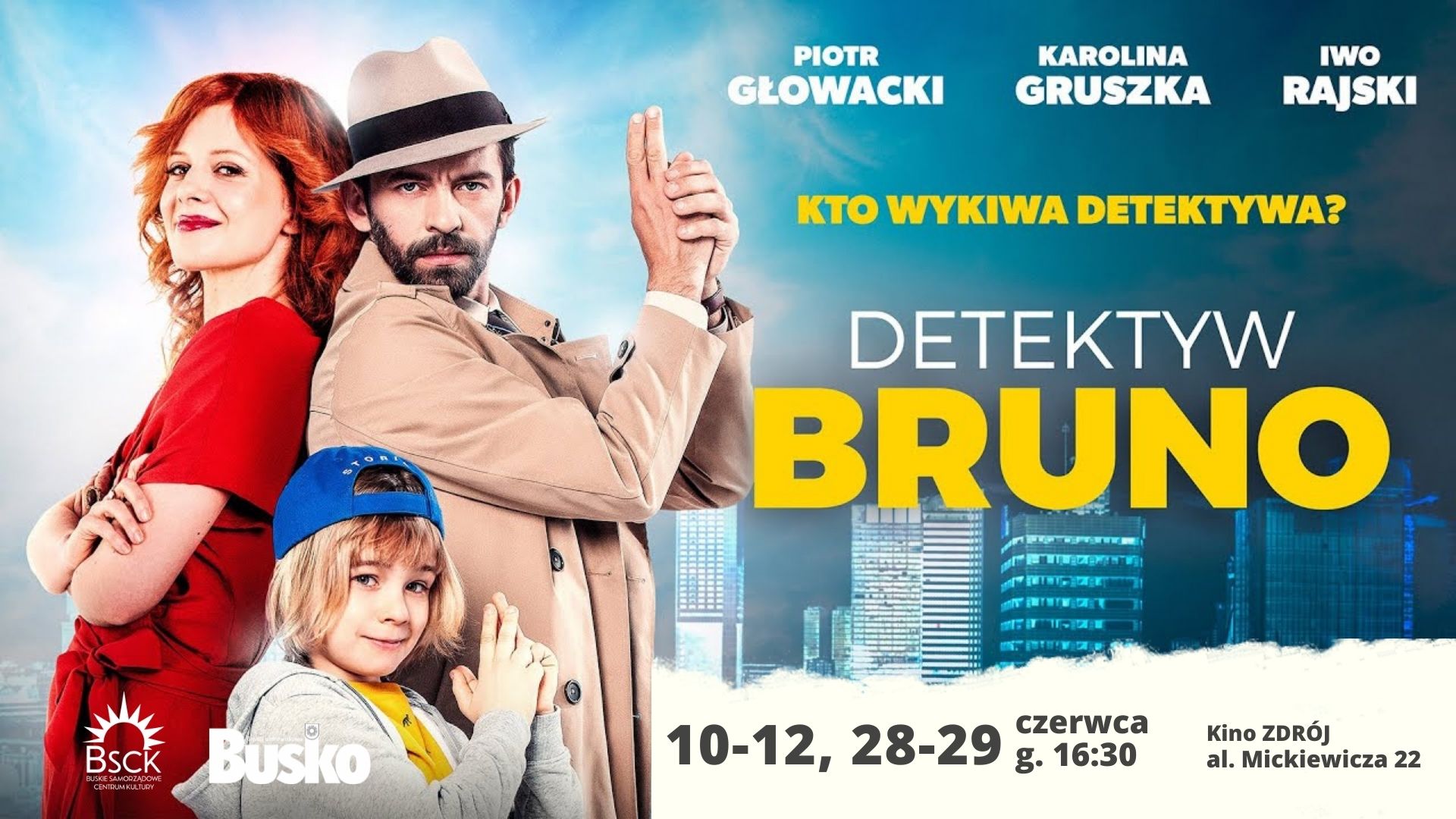 grafika promująca seans filmu Detektyw Bruno