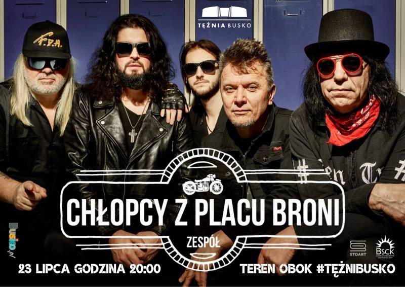 plakat promujący koncert zespołu Chłopcy w Placu Broni