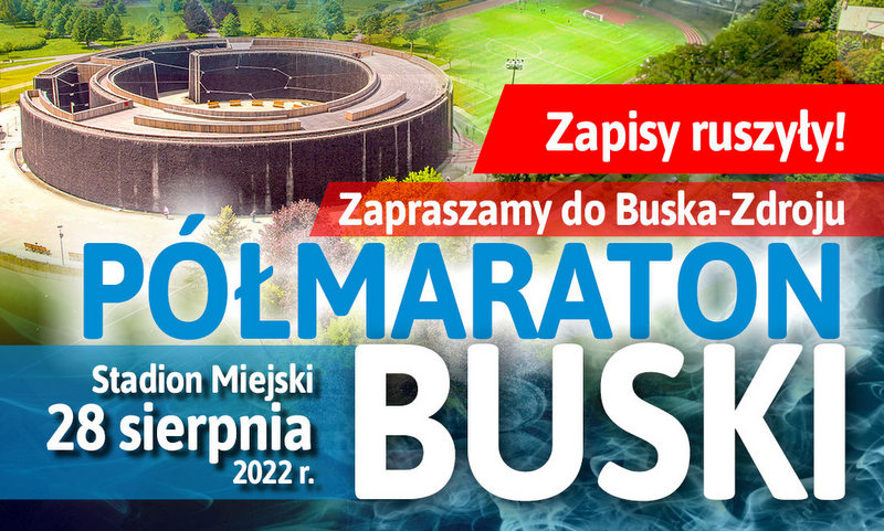 grafika promująca Półmaraton Buski