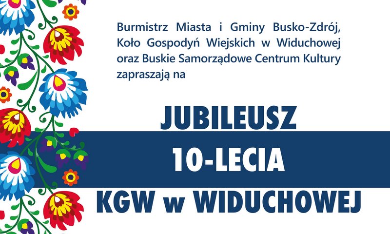 plakat promujący 10 lecie KGW Widuchowa