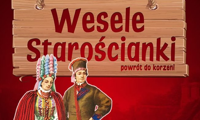 grafika promująca spektakl Wesele Starościanki
