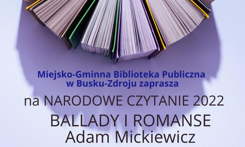 plakat promujący akcję Narodowe Czytanie