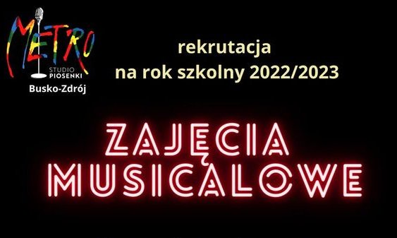 grafika promująca zajęcia musicalowe